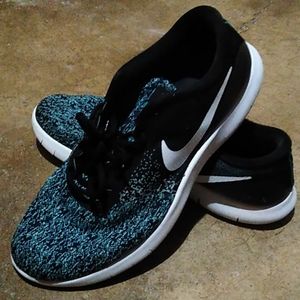 Women's black and teal nikes